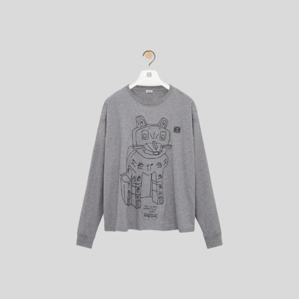 로에베 그레이 긴팔 티셔츠