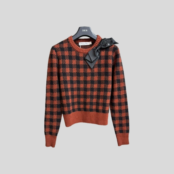 디올 하운드투스 보우 스웨터