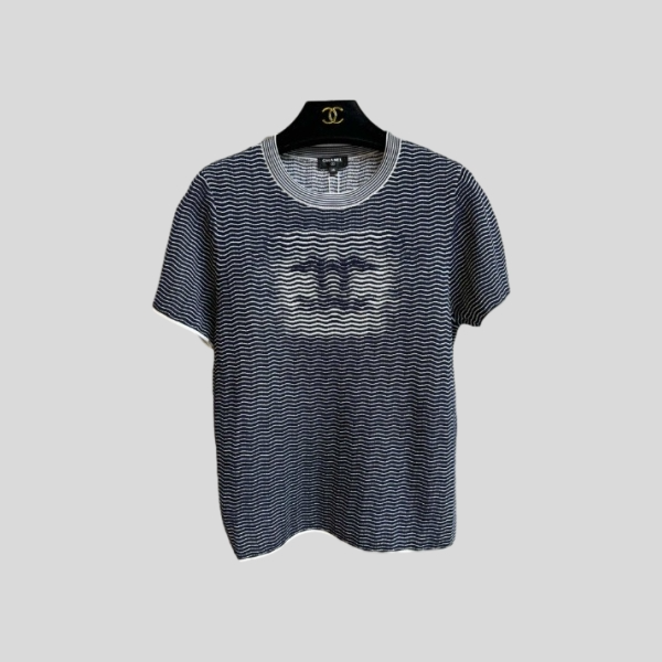 샤넬 스트라이프 니트 반팔