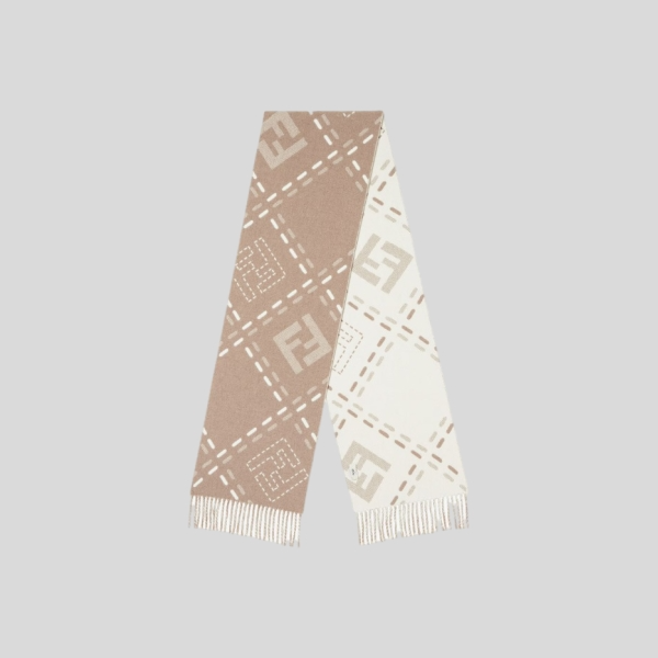 펜디 도브 그레이 울 스카프