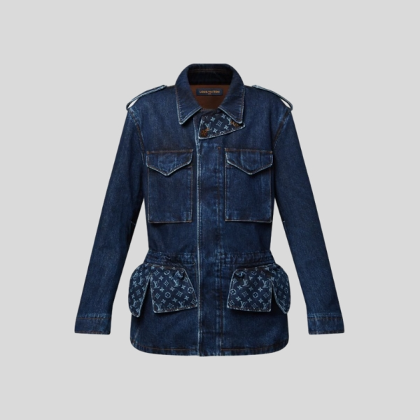 루이비통 모노그램 액센트 로 데님 사파리 재킷