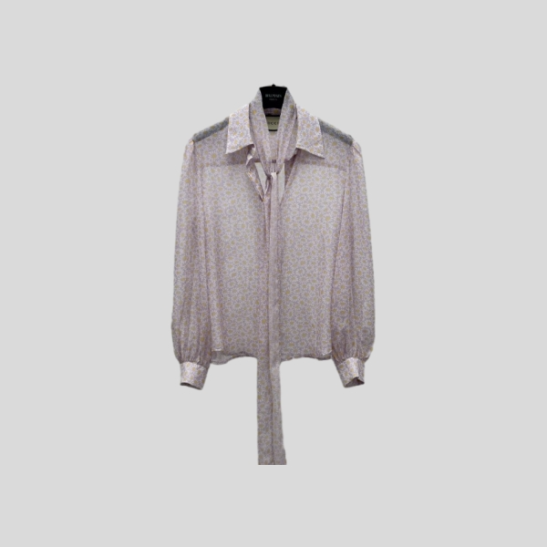 구찌 리조트 컬렉션 실크 플로럴 블라우스(2color)