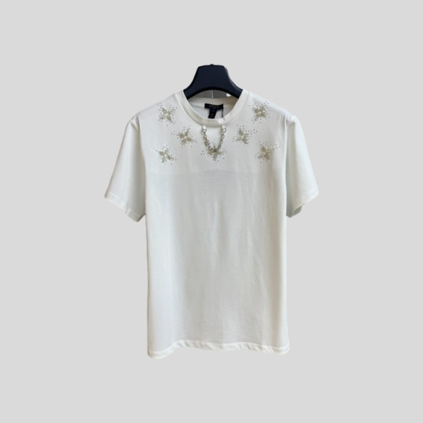 루이비통 비즈 자수 티셔츠