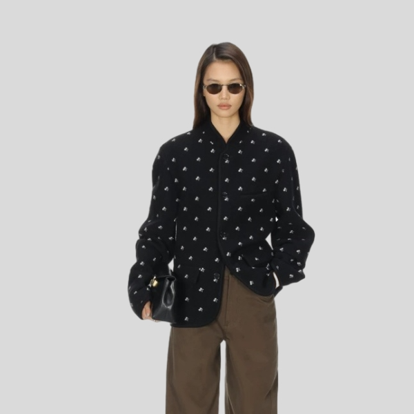 리에르 자수 플로럴 자켓