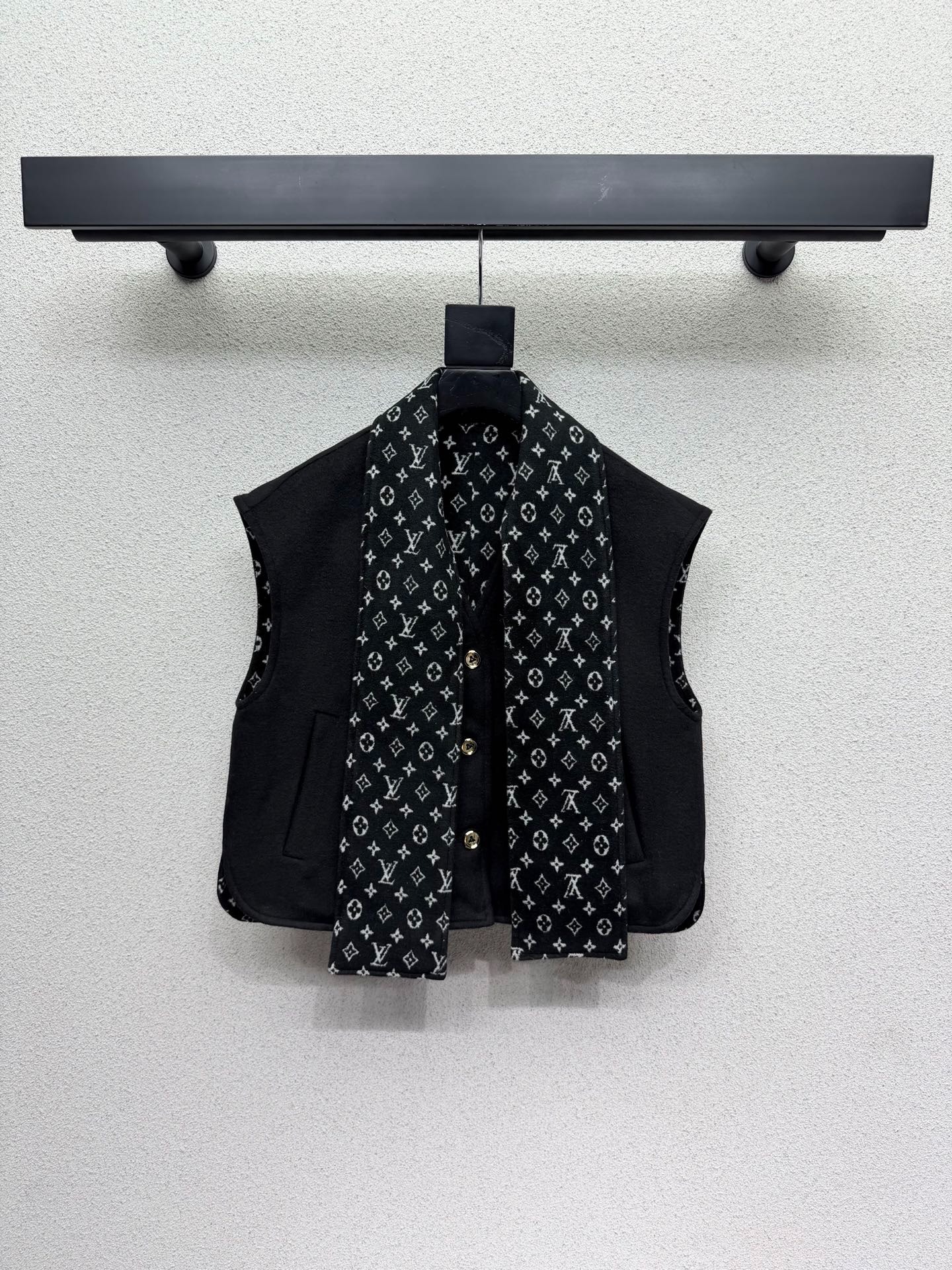 루*비통 머플러 모직 베스트 코트