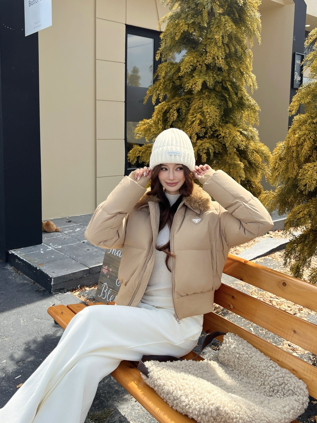 프*다 신상 양털카라 숏패딩