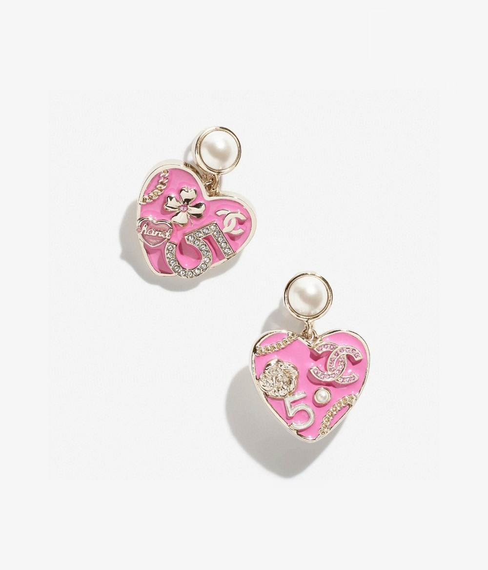 샤* 언발 진주 더블C 귀걸이