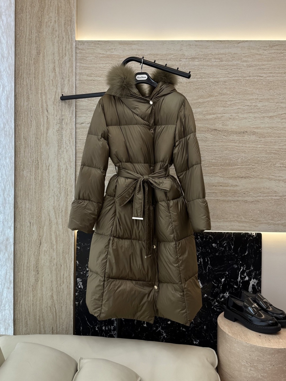 막*마라 신상 폭스퍼 넥 롱패딩