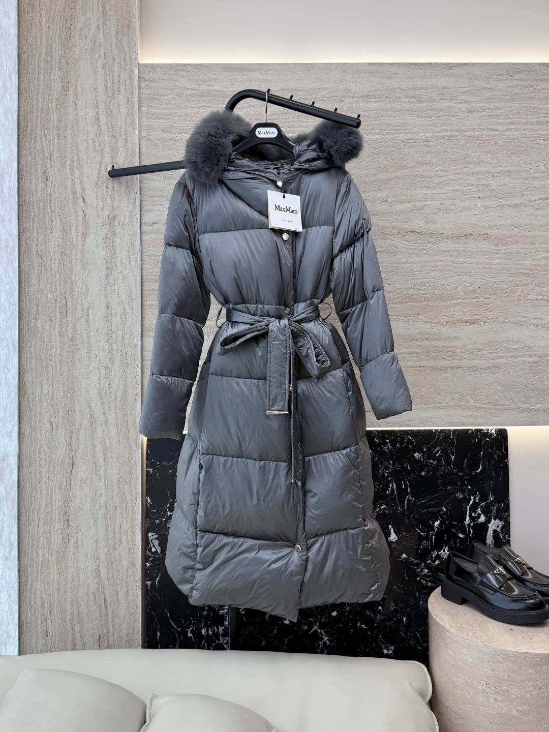 막*마라 신상 폭스퍼 넥 롱패딩