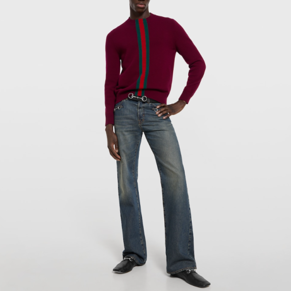 구찌 웹(Web) 인타르시아 니트 울 스웨터