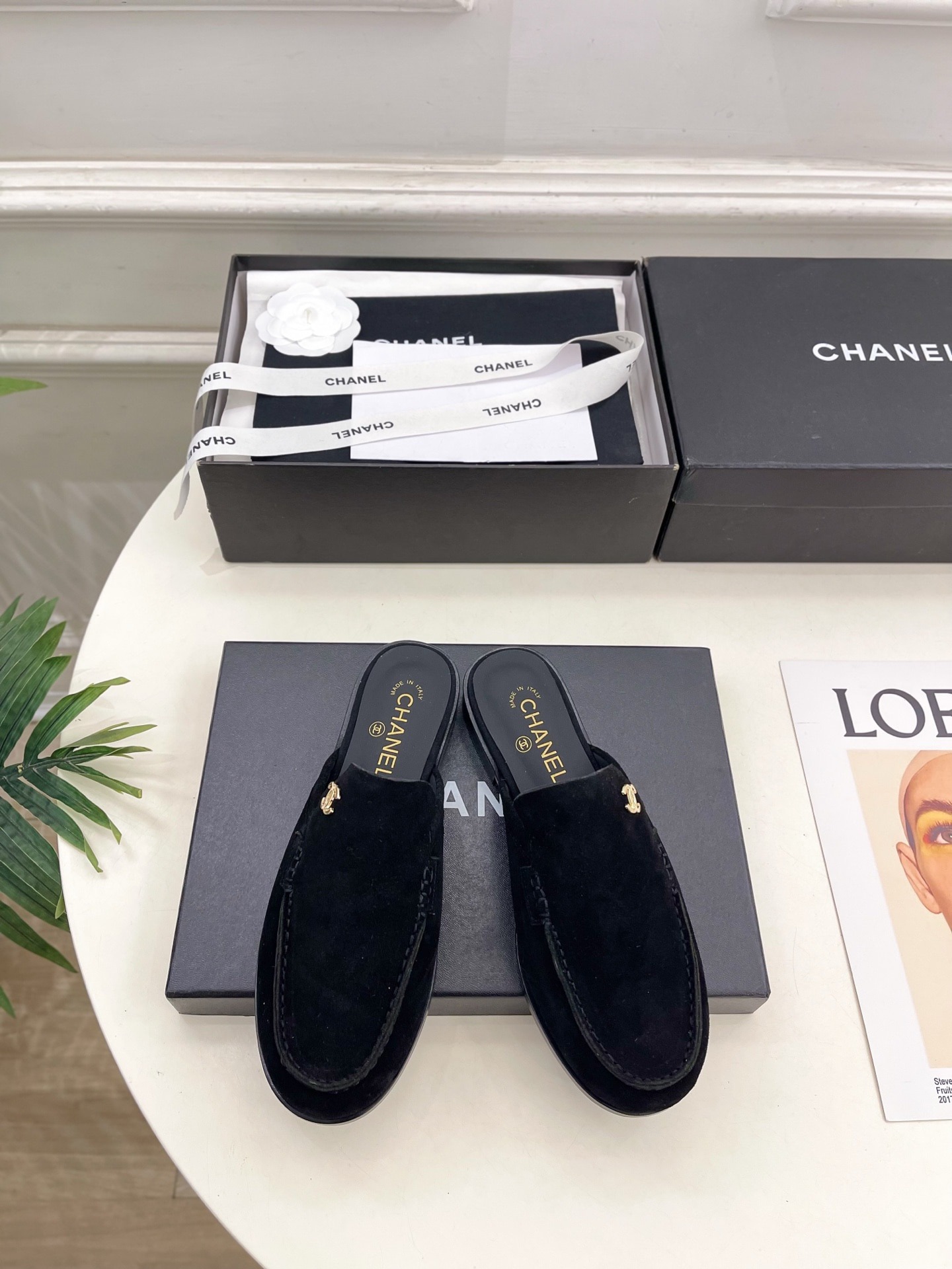 샤* 신상 클래식 더블C 세미슬리퍼