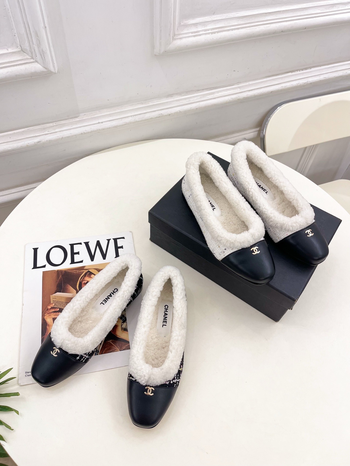 샤* 25 신상 퍼 발레화