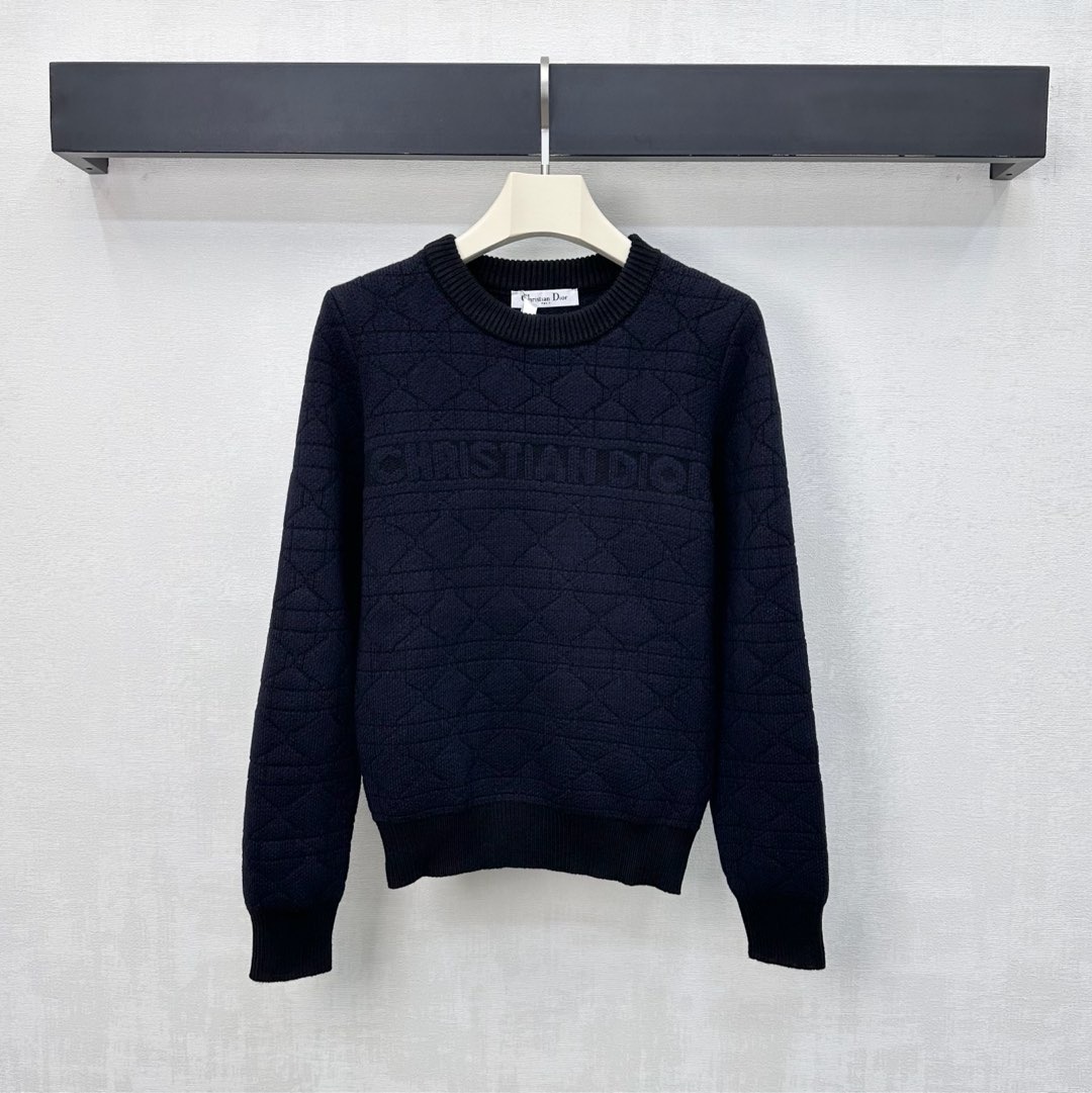 디* 25 신상 퀼팅 자카드 니트