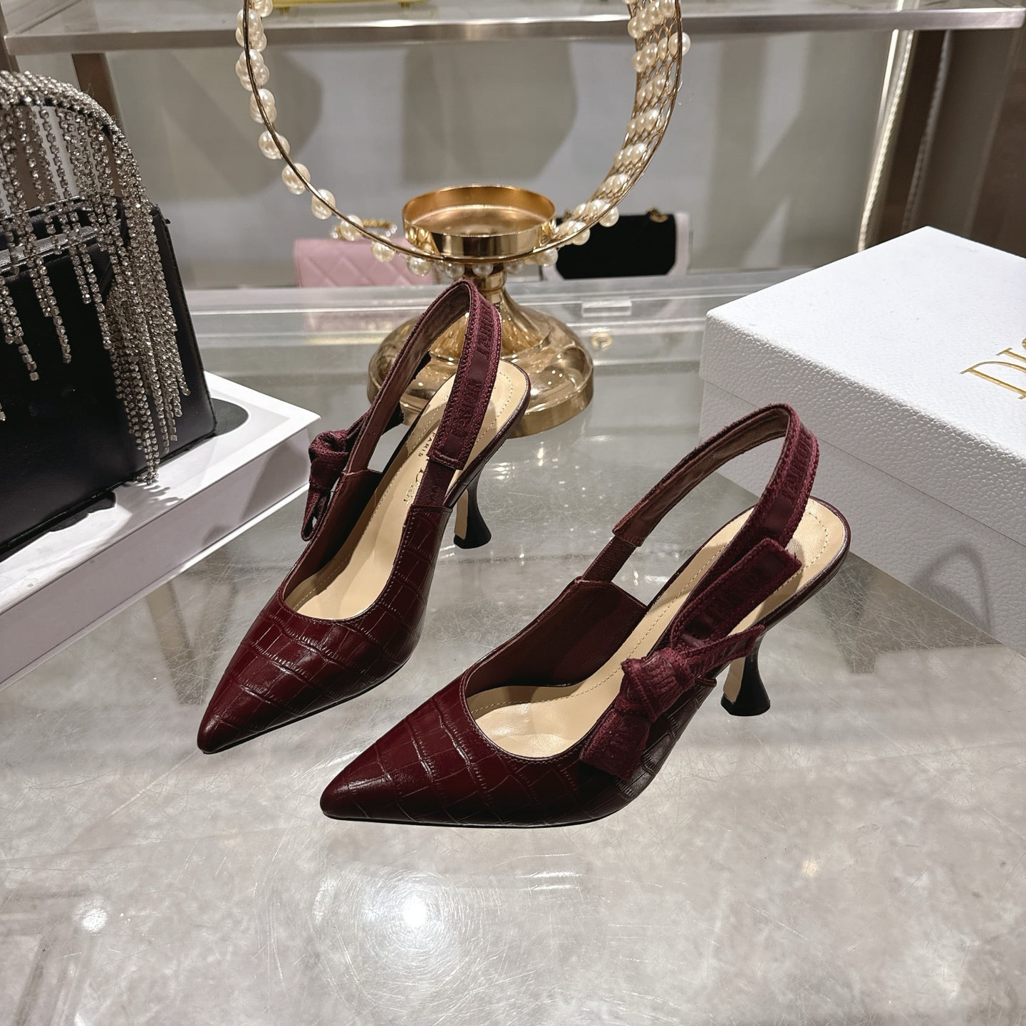 디* 26 뉴 하이탑 스틸레토 힐