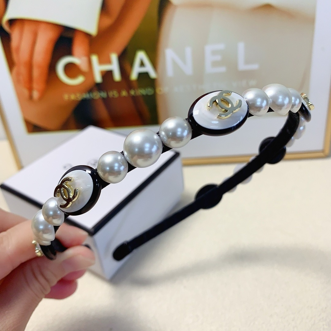 샤* 신상 진주 로고 머리띠