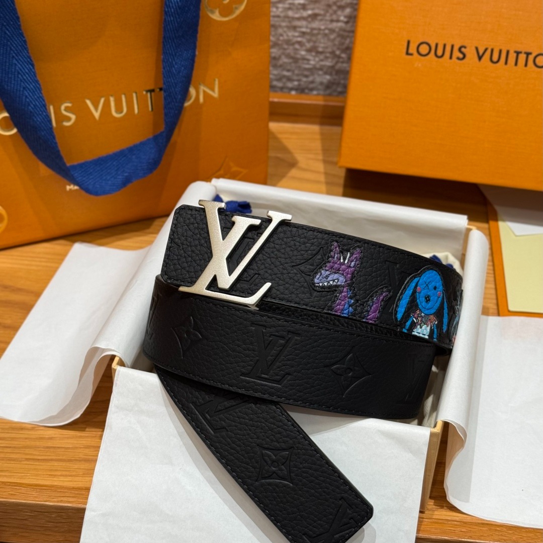 루*비통 입체그래픽 양면벨트