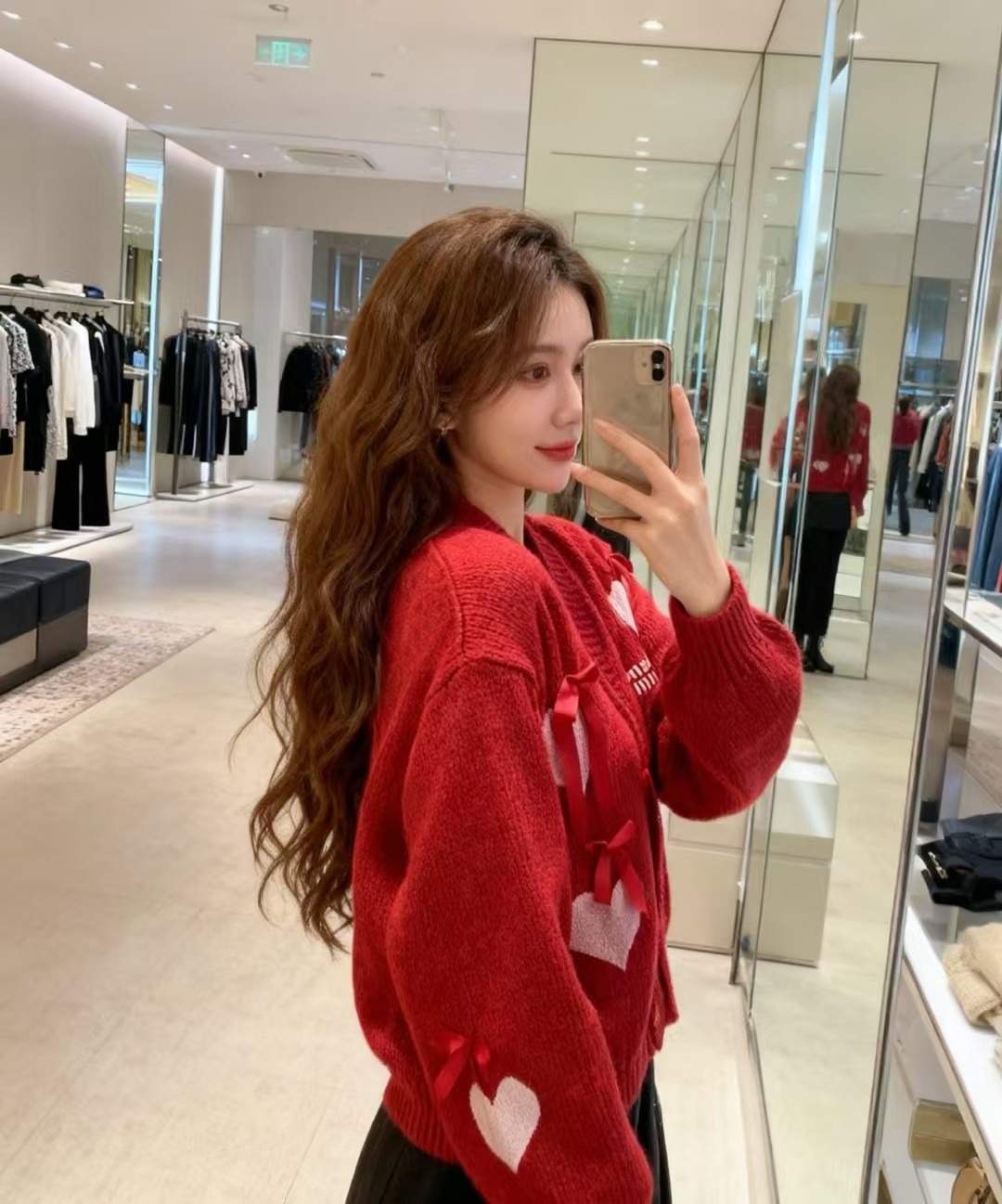 미*미* 26 신상 브이넥 리본 니트 카디건