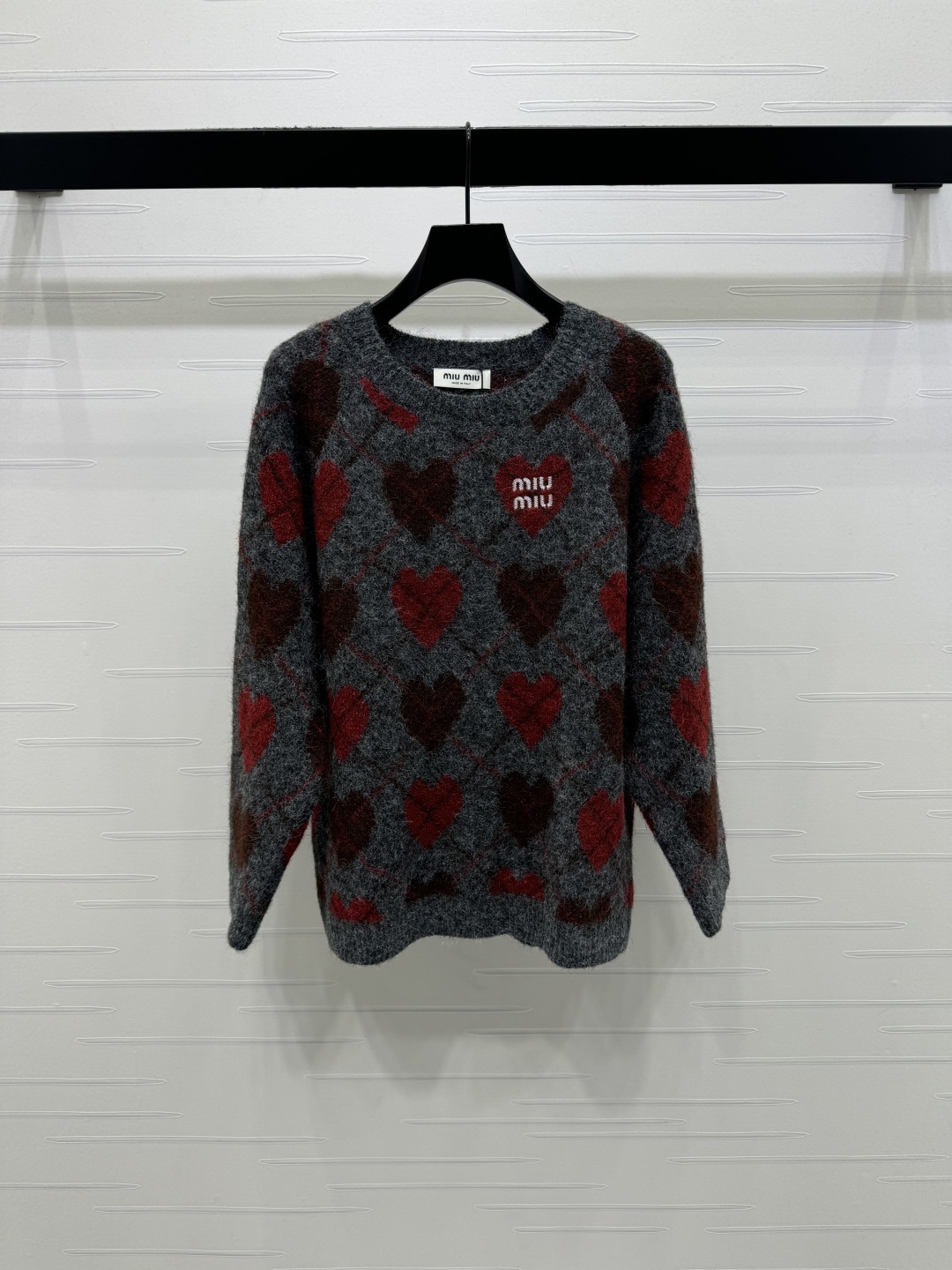 미*미* 신상 하트 퀼팅 라운드넥 긴팔 니트