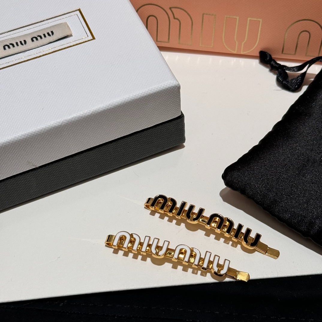 미*미* 블랙/화이트 에나멜 클립집게핀