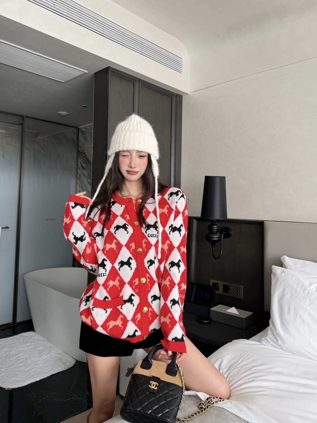 구* 25 신상 라운드 니트 가디건