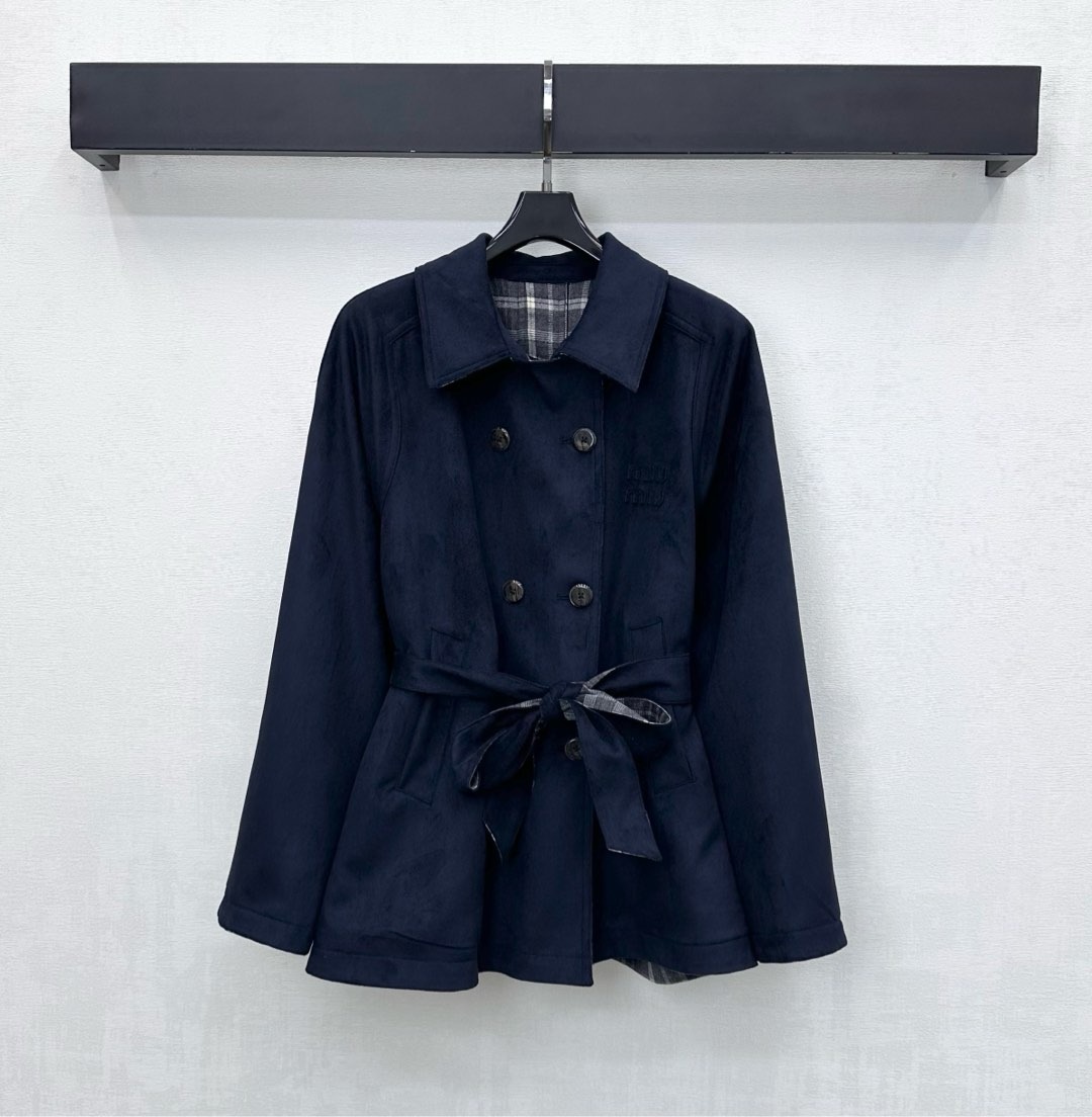 미*미* 25 신상 스웨이드 양면 트렌치코트