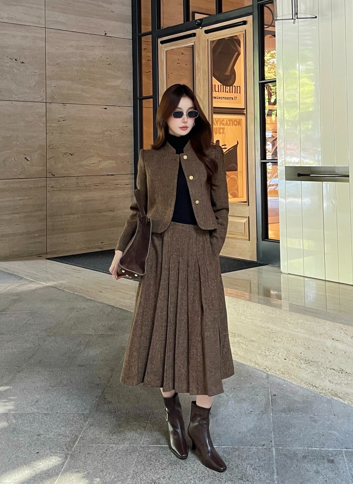 로*피아나 신상 빈티지 헤링본 세트