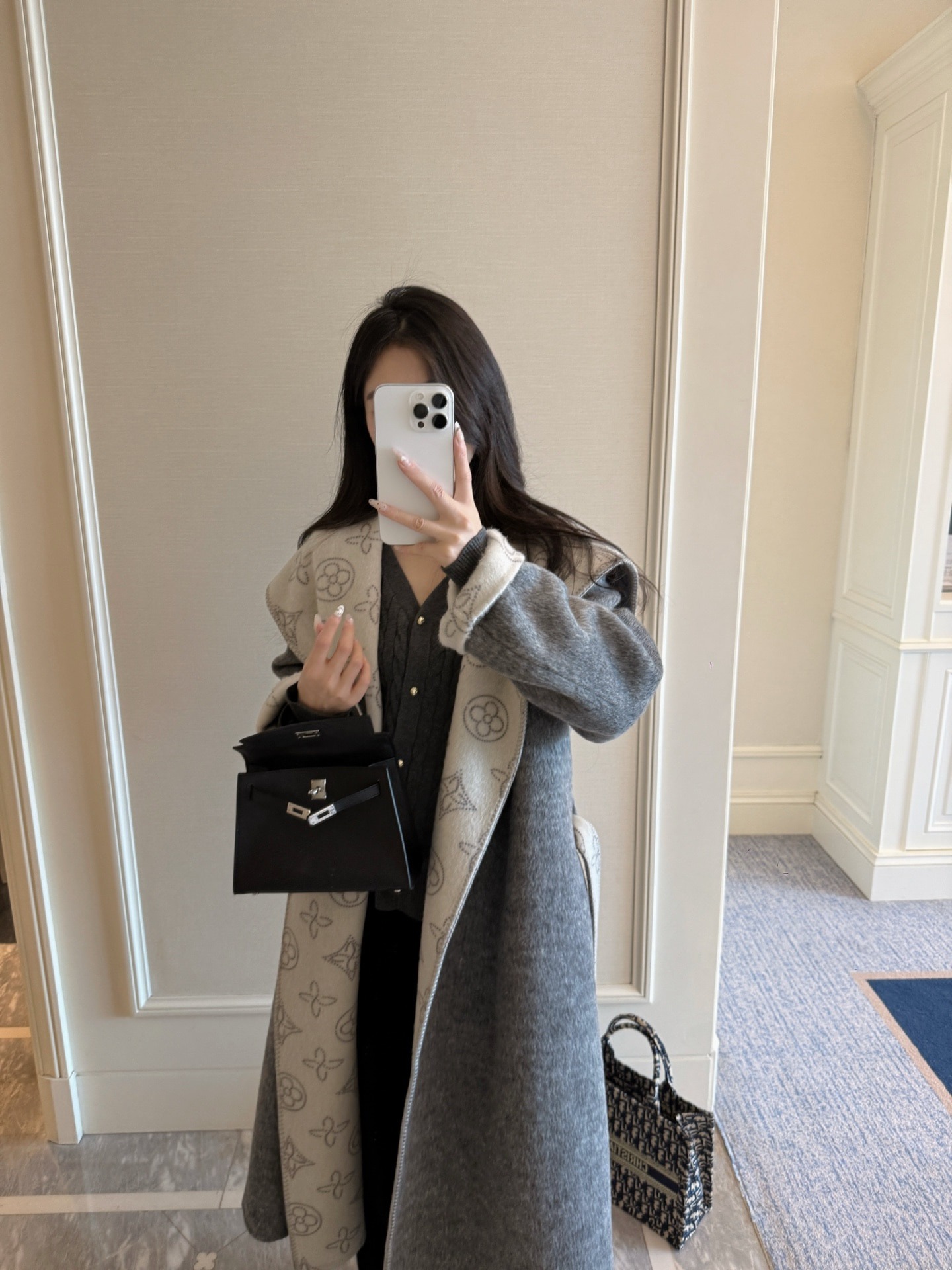 루*비통 N25 신상 프리미엄 캐시미어 코트