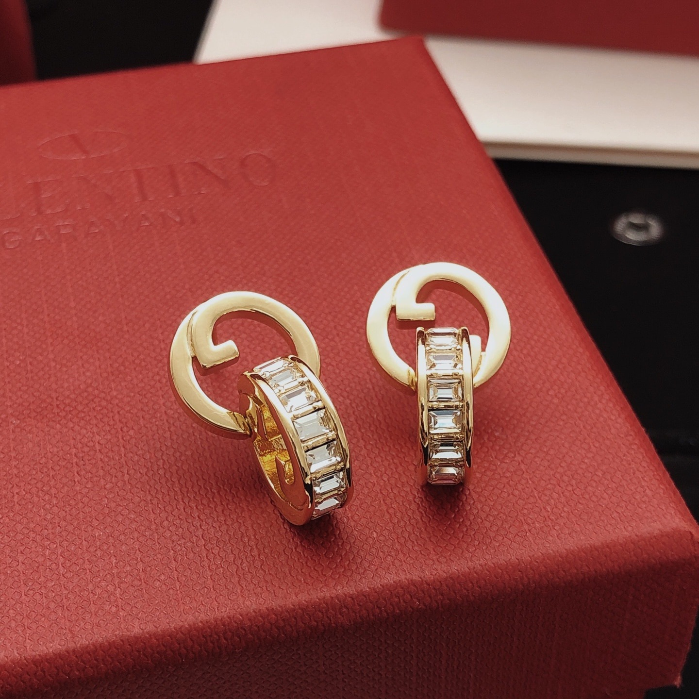 구* 신상 광택 큐빅 이어링