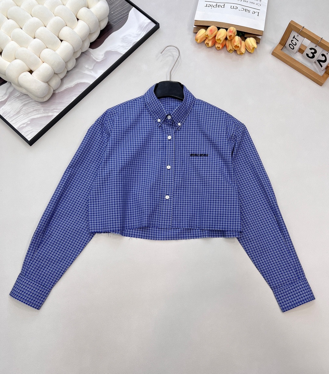 미*미* 신상 숏 체크 긴팔 셔츠