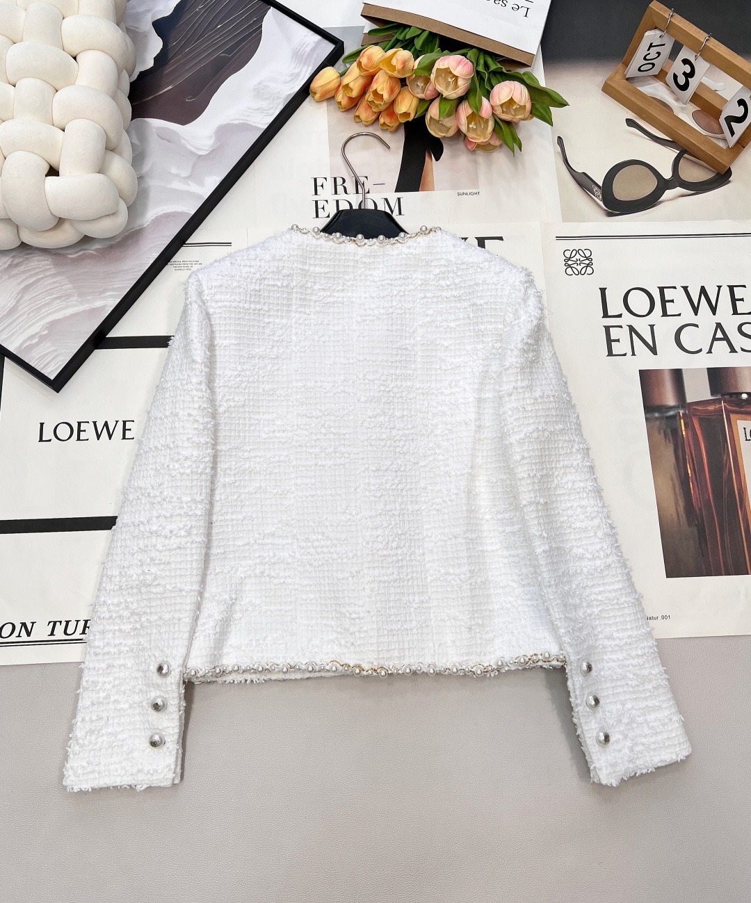 샤* 2025 진주 드레스 코트