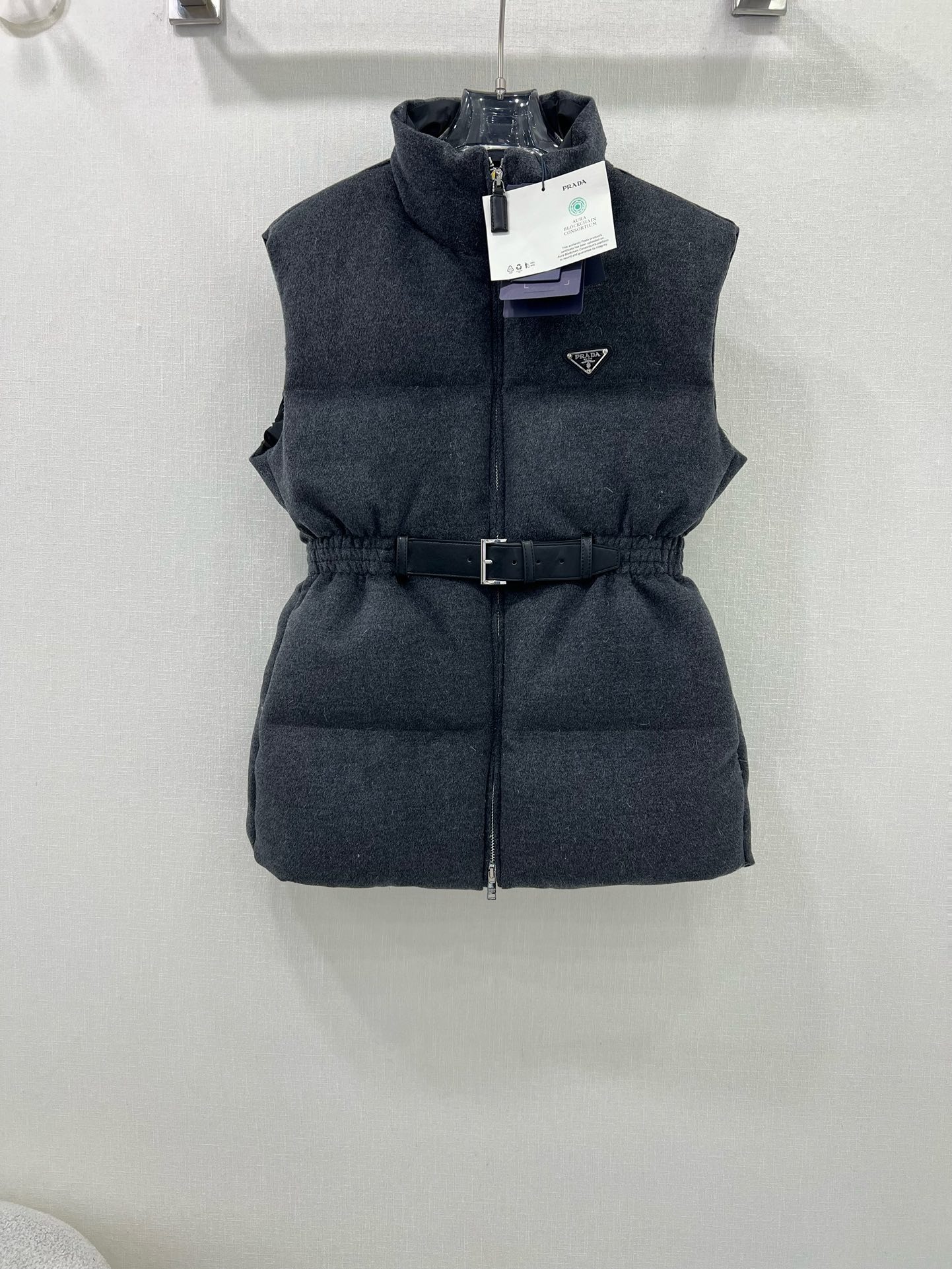 프*다 그레이 울 벨트 다운 질레