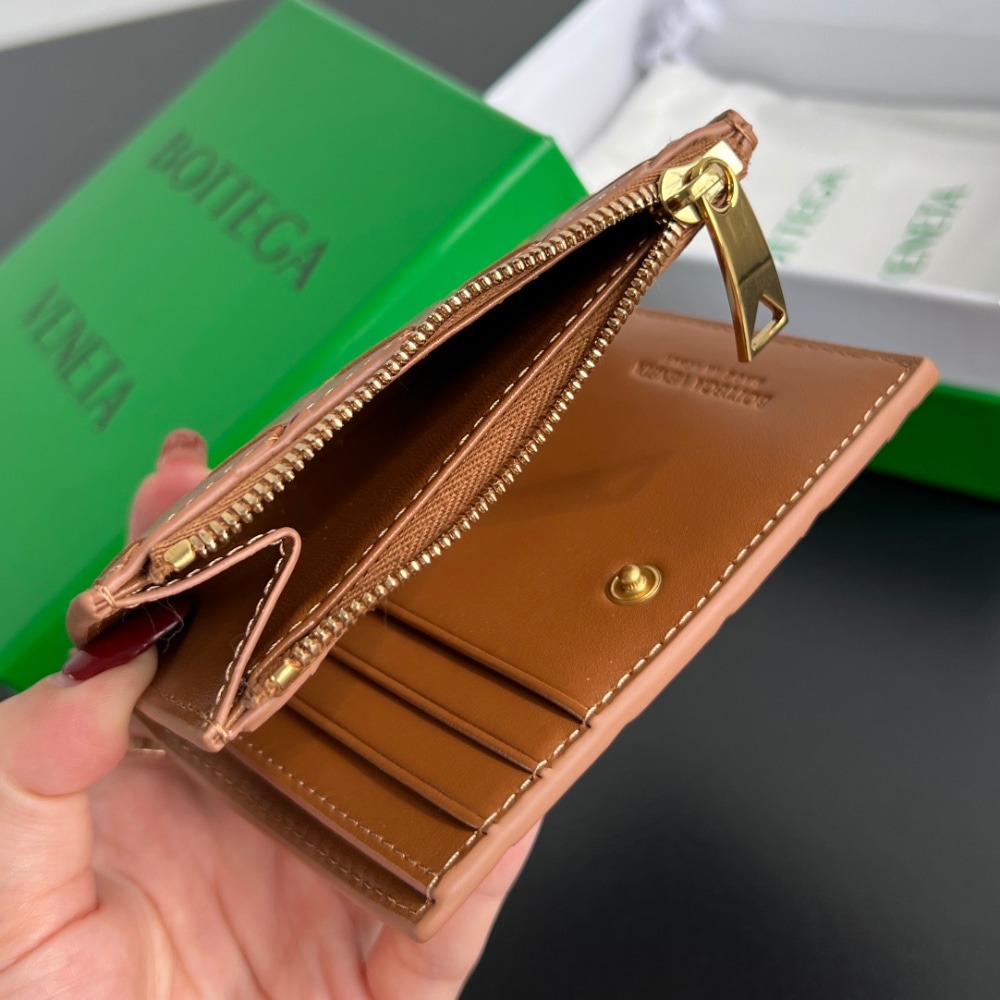 보*가베네타 인트레치아토 플랩 카드 케이스 지갑 