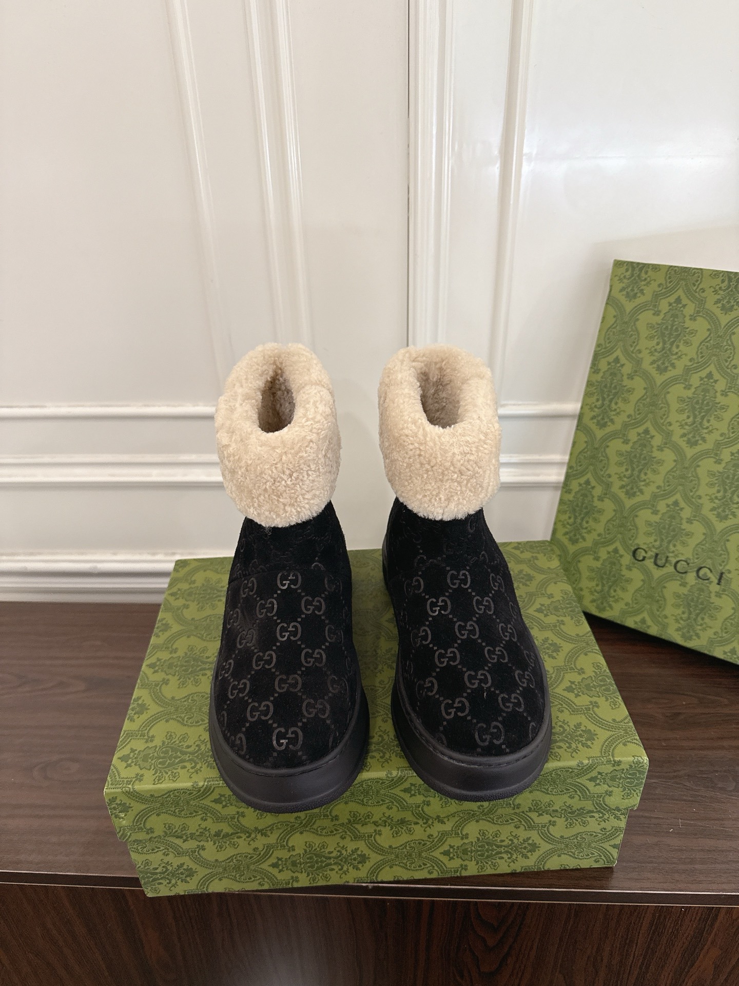 구* 신상 양털 앵클부츠