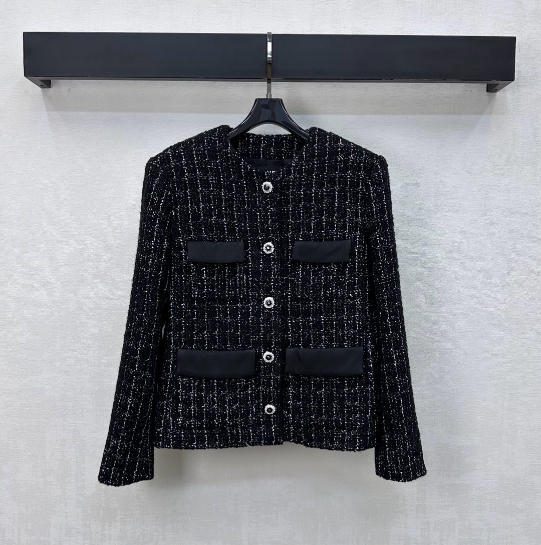 샤* 25 신상 우븐 라운드 코트