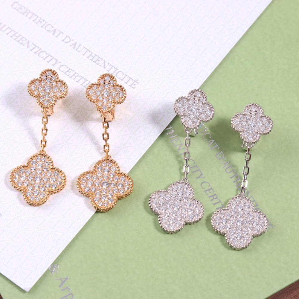 반*리프 & Arpel* 3모티브 매직 알함브라 이어링 귀걸이