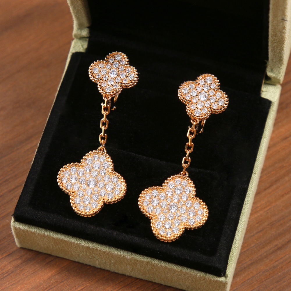 반*리프 & Arpel* 3모티브 매직 알함브라 이어링 귀걸이