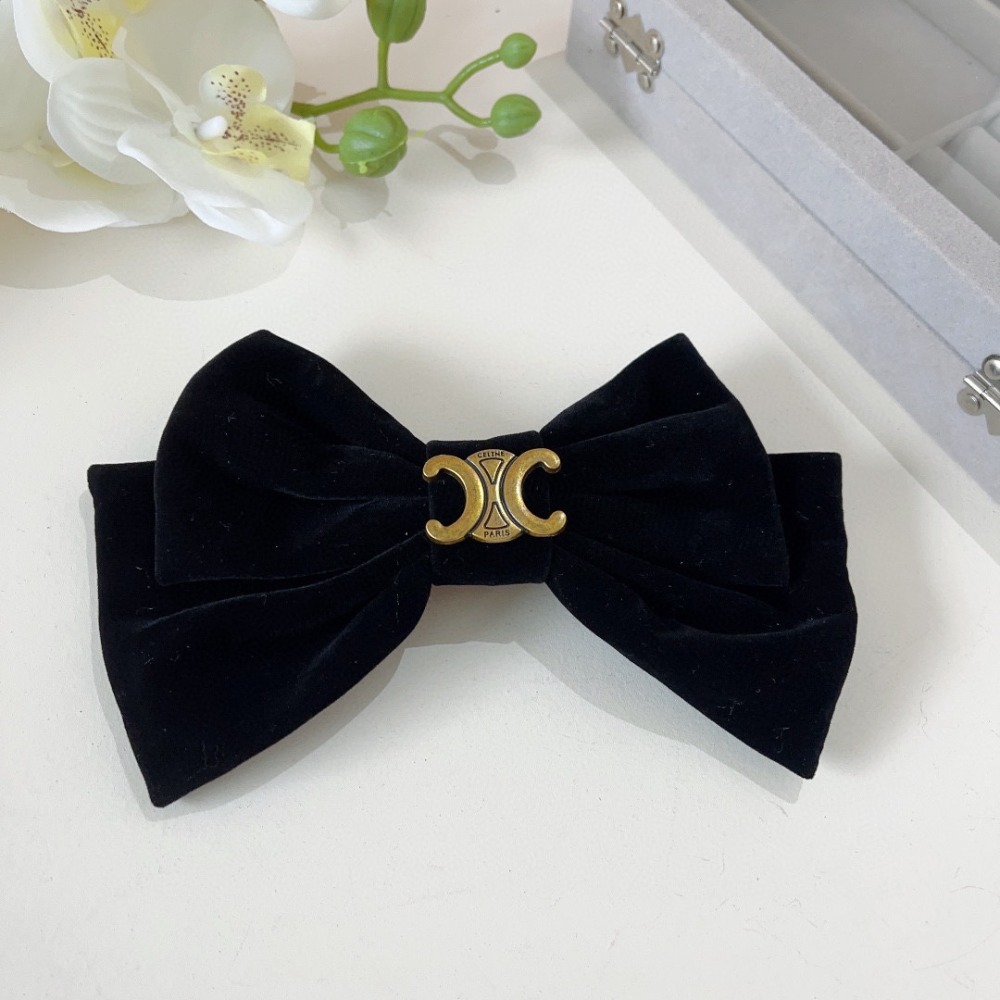 셀*느 로고 신상 플리스 클립집게핀