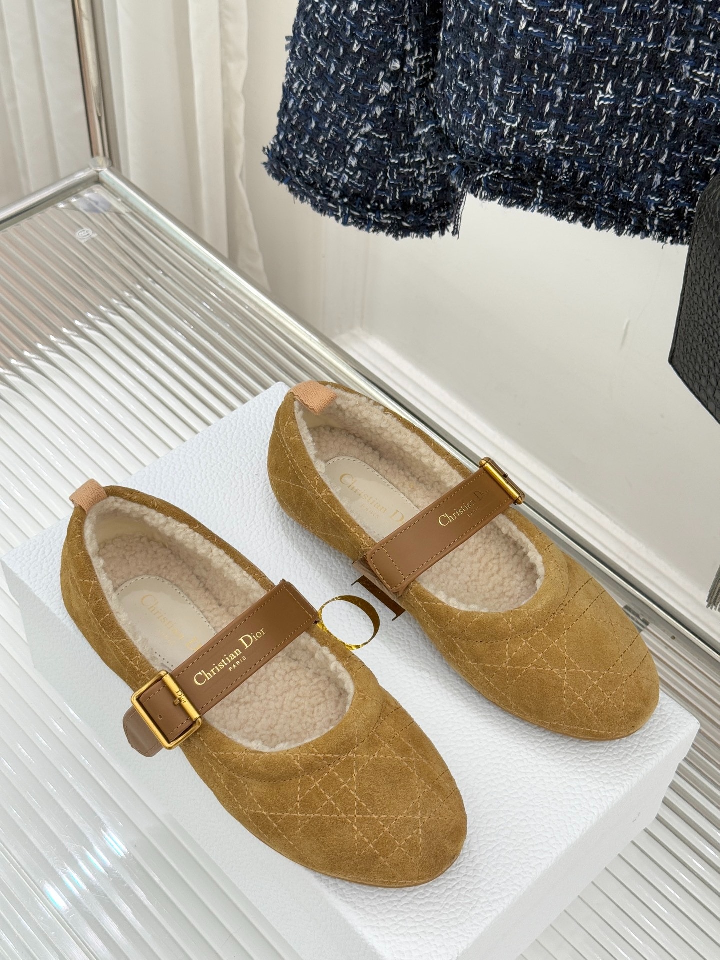 디* 25WF 신상 퀼팅버클 메리제인 퍼