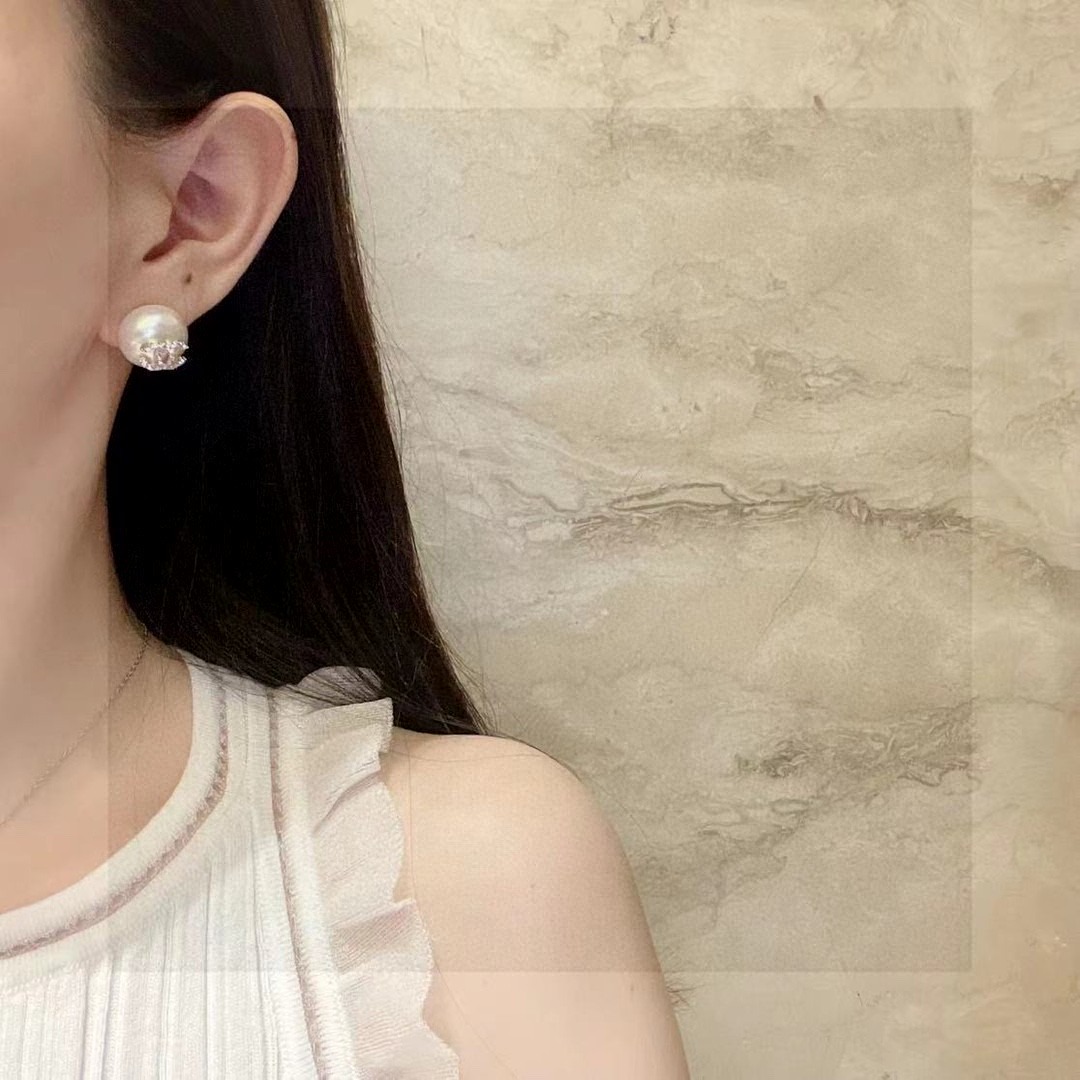 샤* 큐빅 진주 귀걸이