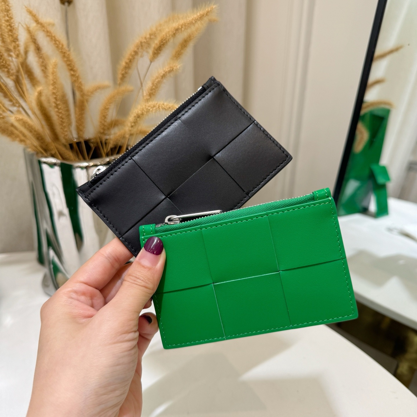 보*가 베네타 클래식 지퍼 카드지갑